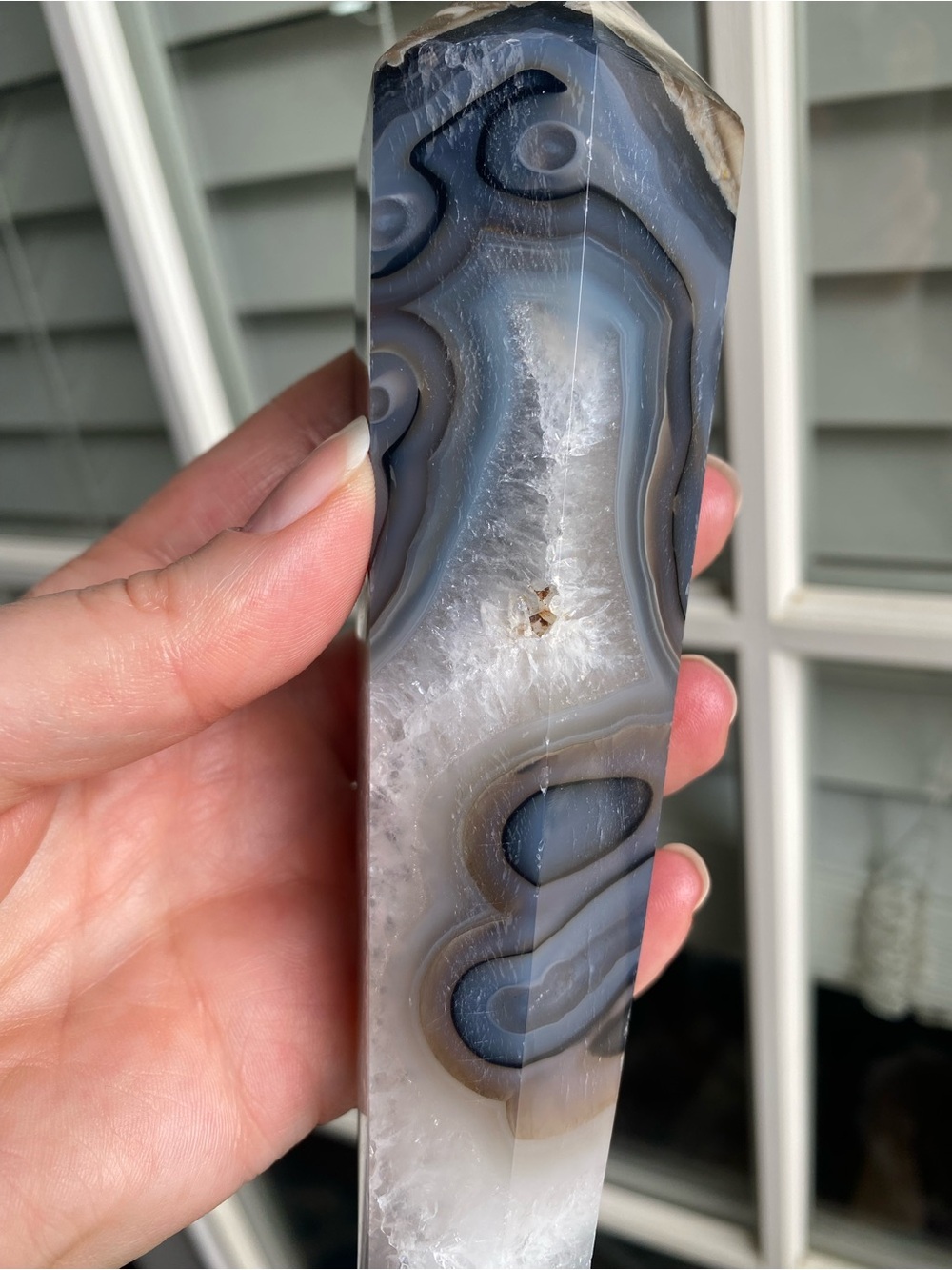 🌋✨ Volcano Agate Wand – UV Reactive with Open Druzy ✨🌋 - Picture 13 of 14
